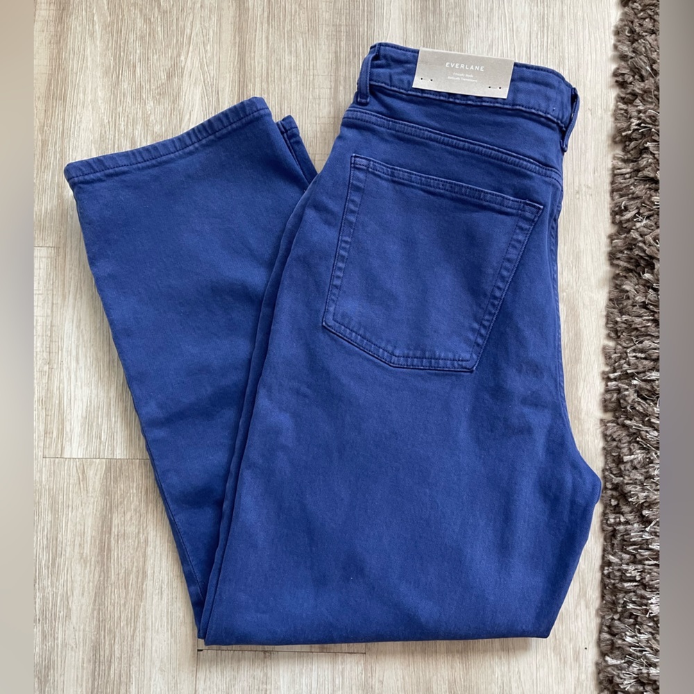 Everlane Achroma Deep Lapis Organic Cotton Way-High Ankle Jean | 32 Reg - Picture 6 of 11